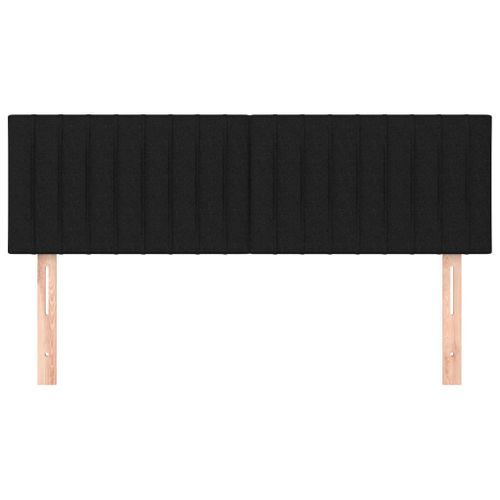 Têtes de lit 2 pcs Noir 72x5x78/88 cm Tissu - Photo n°3; ?>