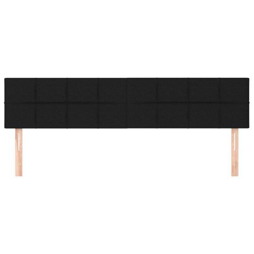 Têtes de lit 2 pcs Noir 80x5x78/88 cm Tissu - Photo n°3; ?>