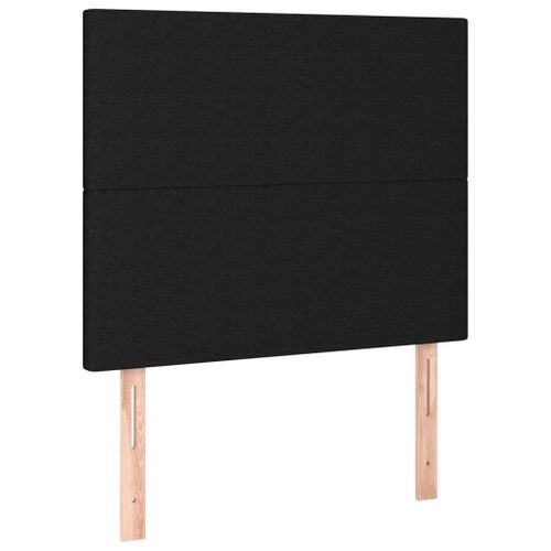 Têtes de lit 2 pcs Noir 80x5x78/88 cm Tissu - Photo n°2; ?>