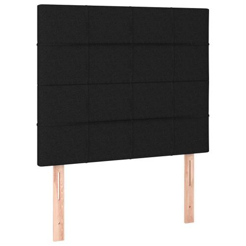 Têtes de lit 2 pcs Noir 80x5x78/88 cm Tissu - Photo n°2; ?>