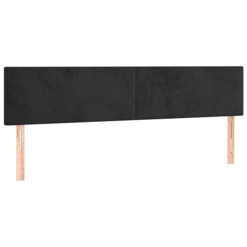 Têtes de lit 2 pcs Noir 80x5x78/88 cm Velours - Photo n°2; ?>