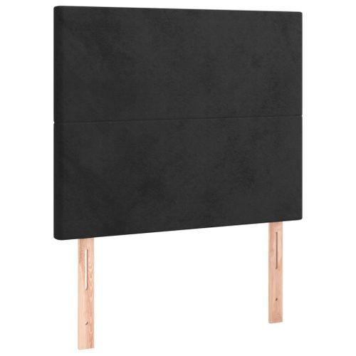 Têtes de lit 2 pcs Noir 80x5x78/88 cm Velours - Photo n°2; ?>