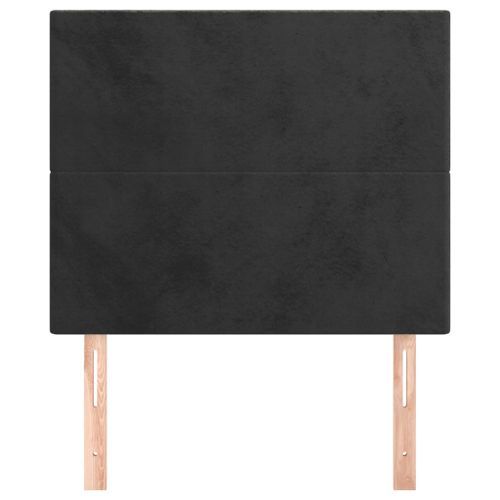 Têtes de lit 2 pcs Noir 80x5x78/88 cm Velours - Photo n°3; ?>