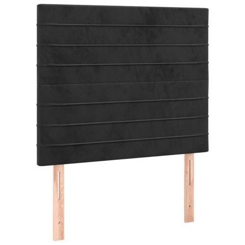 Têtes de lit 2 pcs Noir 80x5x78/88 cm Velours - Photo n°2; ?>