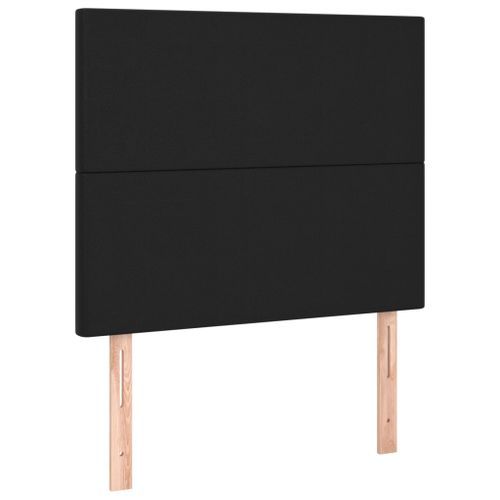 Têtes de lit 2 pcs Noir 90x5x78/88 cm Similicuir - Photo n°2; ?>