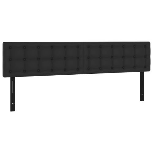 Têtes de lit 2 pcs noir 90x5x78/88 cm similicuir - Photo n°2; ?>