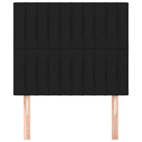 Têtes de lit 2 pcs Noir 90x5x78/88 cm Tissu - Photo n°3; ?>