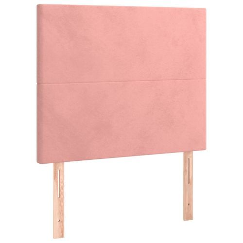 Têtes de lit 2 pcs Rose 100x5x78/88 cm Velours - Photo n°2; ?>