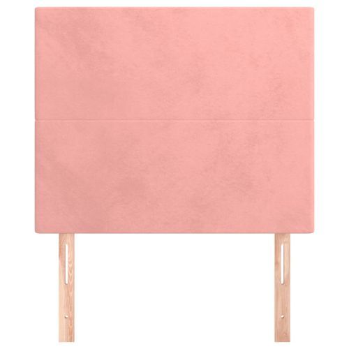 Têtes de lit 2 pcs Rose 100x5x78/88 cm Velours - Photo n°3; ?>