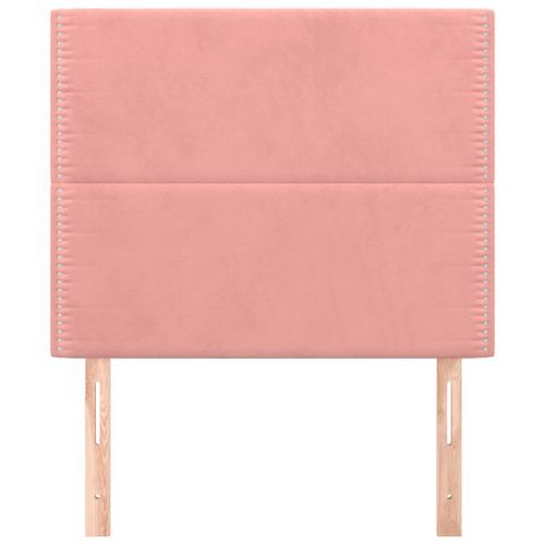 Têtes de lit 2 pcs Rose 100x5x78/88 cm Velours - Photo n°3; ?>