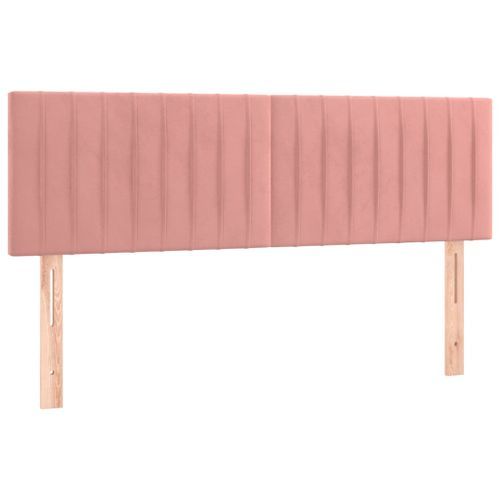 Têtes de lit 2 pcs Rose 72x5x78/88 cm Velours - Photo n°2; ?>