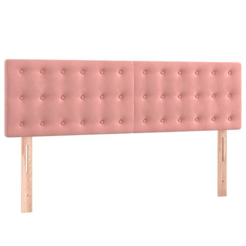 Têtes de lit 2 pcs Rose 72x5x78/88 cm Velours - Photo n°2; ?>