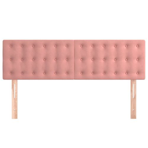 Têtes de lit 2 pcs Rose 72x5x78/88 cm Velours - Photo n°3; ?>