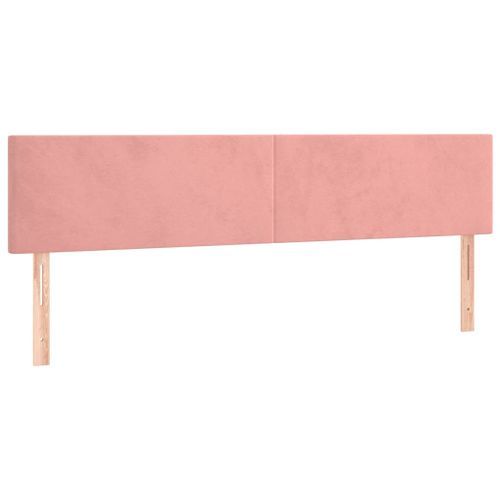 Têtes de lit 2 pcs Rose 80x5x78/88 cm Velours - Photo n°2; ?>