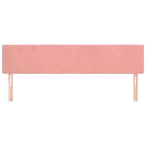 Têtes de lit 2 pcs Rose 80x5x78/88 cm Velours - Photo n°3; ?>