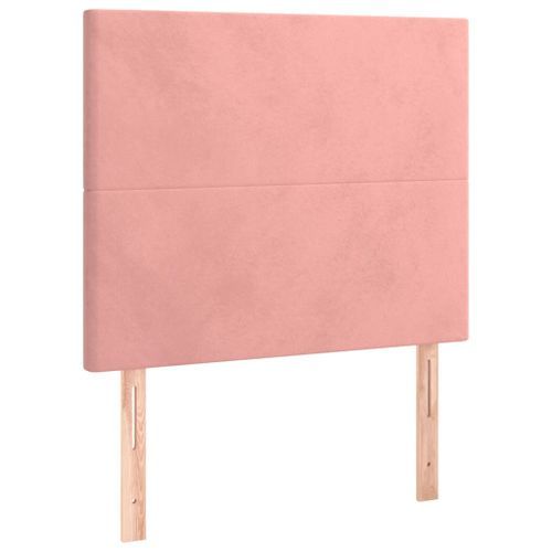 Têtes de lit 2 pcs Rose 80x5x78/88 cm Velours - Photo n°2; ?>