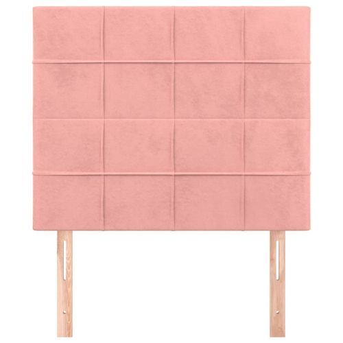 Têtes de lit 2 pcs Rose 80x5x78/88 cm Velours - Photo n°3; ?>