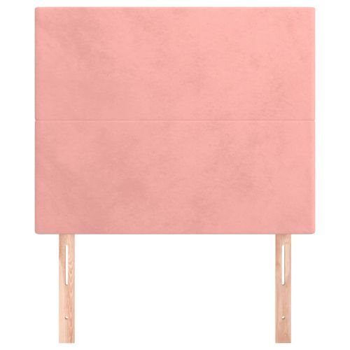 Têtes de lit 2 pcs Rose 90x5x78/88 cm Velours - Photo n°3; ?>