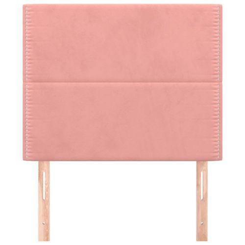 Têtes de lit 2 pcs Rose 90x5x78/88 cm Velours - Photo n°3; ?>