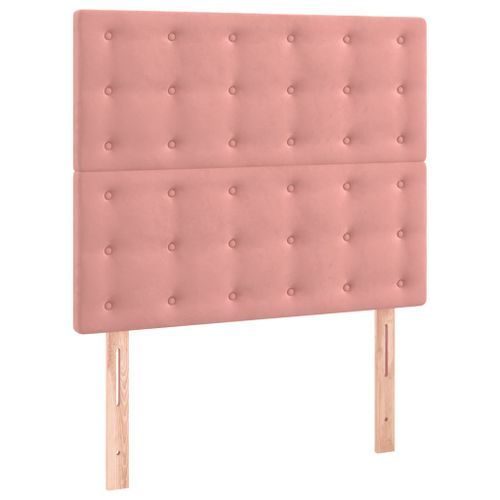 Têtes de lit 2 pcs Rose 90x5x78/88 cm Velours - Photo n°2; ?>