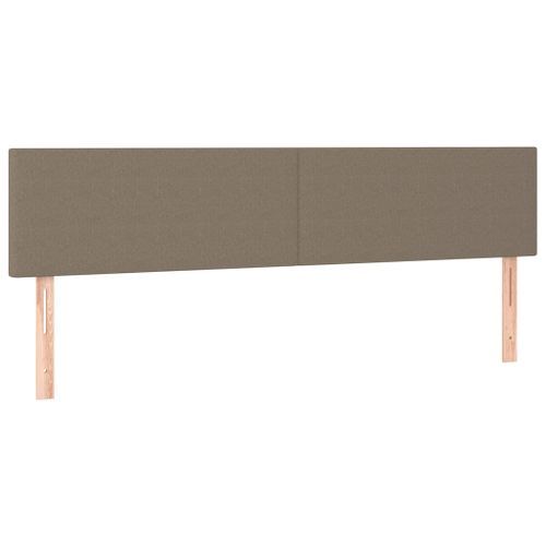 Têtes de lit 2 pcs Taupe 100x5x78/88 cm Tissu - Photo n°2; ?>