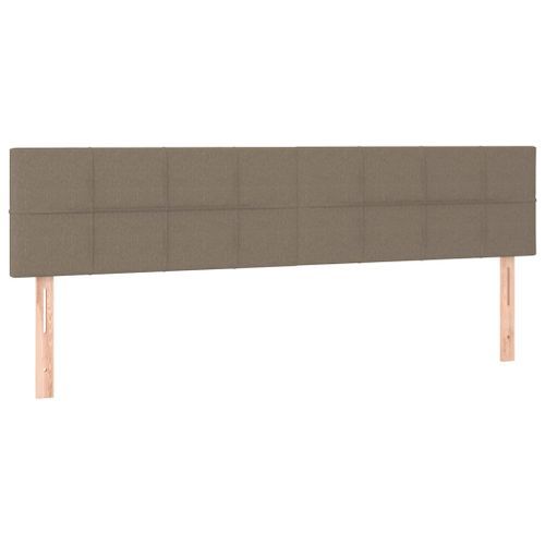 Têtes de lit 2 pcs Taupe 100x5x78/88 cm Tissu - Photo n°2; ?>