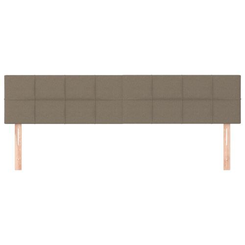 Têtes de lit 2 pcs Taupe 100x5x78/88 cm Tissu - Photo n°3; ?>