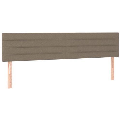 Têtes de lit 2 pcs Taupe 100x5x78/88 cm Tissu - Photo n°2; ?>