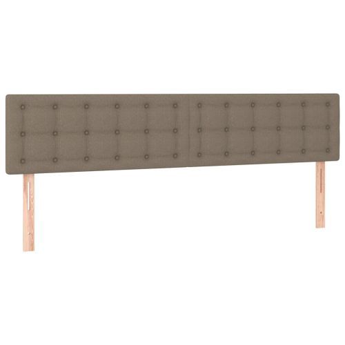 Têtes de lit 2 pcs Taupe 100x5x78/88 cm Tissu - Photo n°2; ?>