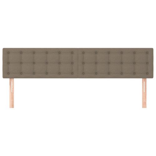 Têtes de lit 2 pcs Taupe 100x5x78/88 cm Tissu - Photo n°3; ?>