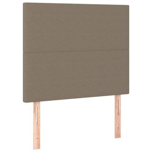 Têtes de lit 2 pcs Taupe 100x5x78/88 cm Tissu - Photo n°2; ?>