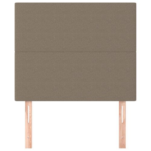 Têtes de lit 2 pcs Taupe 100x5x78/88 cm Tissu - Photo n°3; ?>