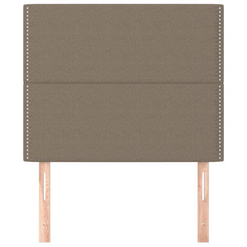 Têtes de lit 2 pcs Taupe 100x5x78/88 cm Tissu - Photo n°3; ?>