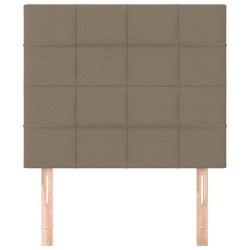 Têtes de lit 2 pcs Taupe 100x5x78/88 cm Tissu - Photo n°3; ?>