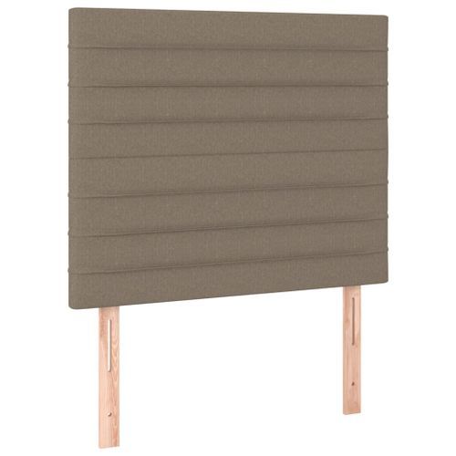 Têtes de lit 2 pcs Taupe 100x5x78/88 cm Tissu - Photo n°2; ?>