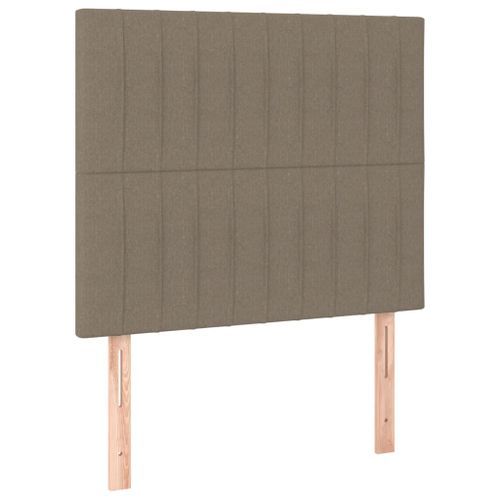 Têtes de lit 2 pcs Taupe 100x5x78/88 cm Tissu - Photo n°2; ?>