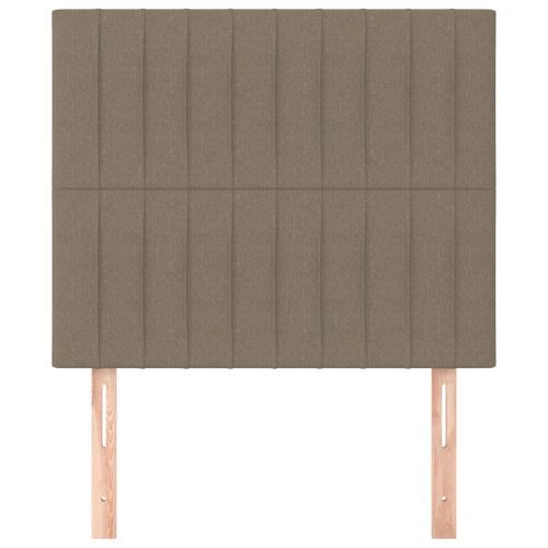 Têtes de lit 2 pcs Taupe 100x5x78/88 cm Tissu - Photo n°3; ?>