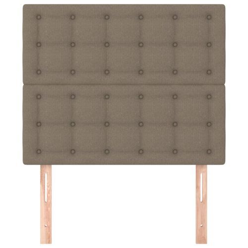 Têtes de lit 2 pcs Taupe 100x5x78/88 cm Tissu - Photo n°3; ?>