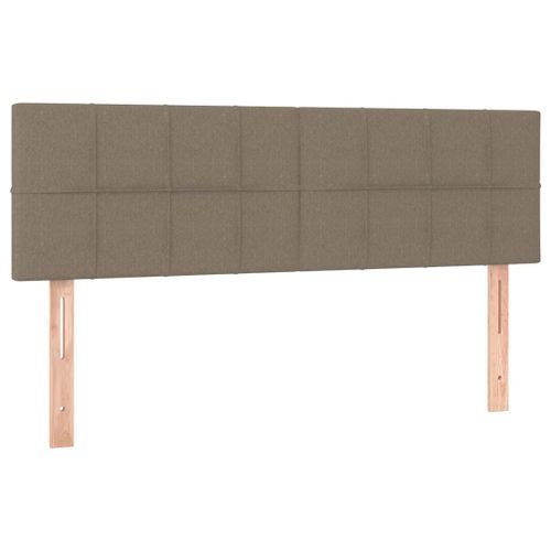 Têtes de lit 2 pcs Taupe 72x5x78/88 cm Tissu - Photo n°2; ?>