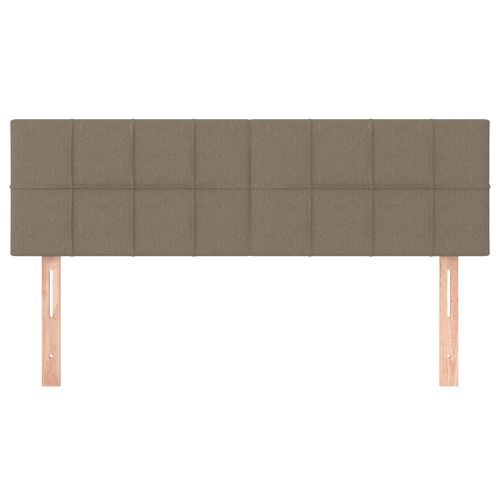 Têtes de lit 2 pcs Taupe 72x5x78/88 cm Tissu - Photo n°3; ?>