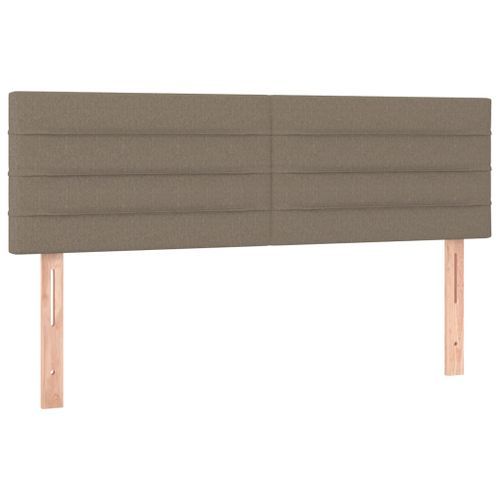 Têtes de lit 2 pcs Taupe 72x5x78/88 cm Tissu - Photo n°2; ?>