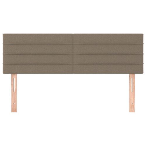 Têtes de lit 2 pcs Taupe 72x5x78/88 cm Tissu - Photo n°3; ?>