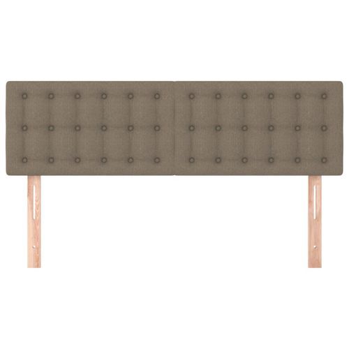 Têtes de lit 2 pcs Taupe 72x5x78/88 cm Tissu - Photo n°3; ?>