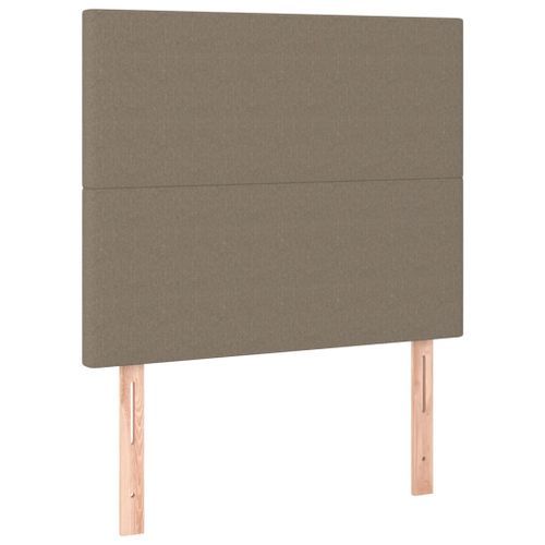 Têtes de lit 2 pcs Taupe 80x5x78/88 cm Tissu - Photo n°2; ?>