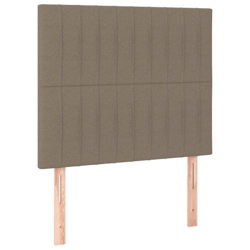 Têtes de lit 2 pcs Taupe 80x5x78/88 cm Tissu - Photo n°2; ?>