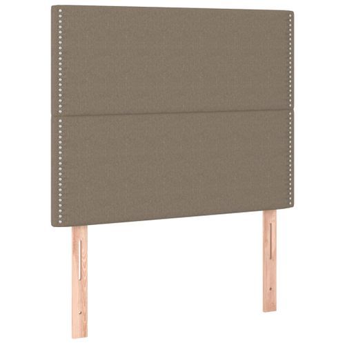 Têtes de lit 2 pcs Taupe 90x5x78/88 cm Tissu - Photo n°2; ?>