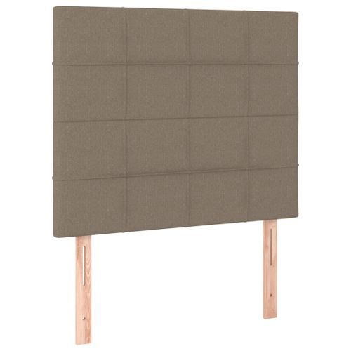 Têtes de lit 2 pcs Taupe 90x5x78/88 cm Tissu - Photo n°2; ?>