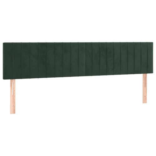 Têtes de lit 2 pcs Vert foncé 80x5x78/88 cm Velours - Photo n°2; ?>