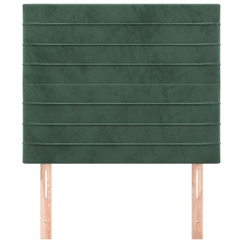 Têtes de lit 2 pcs Vert foncé 80x5x78/88 cm Velours - Photo n°3; ?>