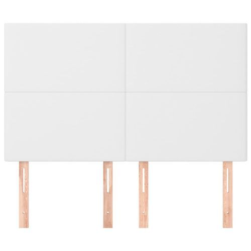 Têtes de lit 4 pcs Blanc 72x5x78/88 cm Similicuir - Photo n°3; ?>